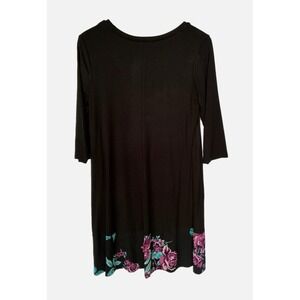 The Pioneer Woman Black Floral 3/4 Sleeve Swing Dress Women's‎ Size L